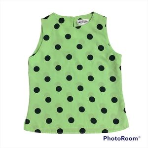Yves St. Clair Polka Dot Sleeveless Top